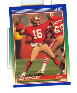 1990 SCORE JOE MONTANA #1 * San Francisco 49ers  