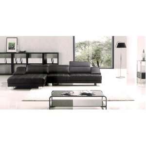  2pc Modern Sectional Leather Sofa Set #AM L772 BK