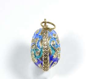 These miniature Enameled egg pendants are Fabergé esque. Lovely in 