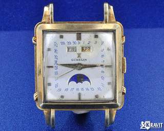 Super Rare Gubelin Triple Date, Moon Phases, Automatic 18K  