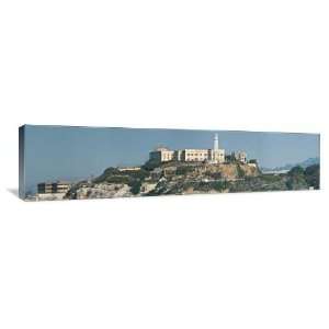 Alcatraz Island Panoramic   Gallery Wrapped Canvas   Museum Quality 