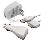 white usb cable car wall charger for microsoft zune 30gb
