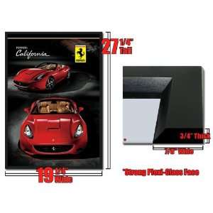  Framed Ferrari California 3D Lenticular Poster Red