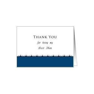  Thank You Best Man, Scroll Border with Blue Card Health 