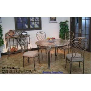  Sunset Trading Allegra Stone and Metal Dining Set: Home 