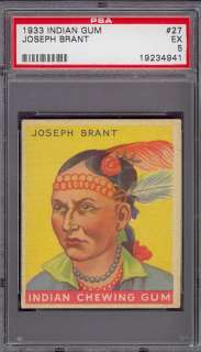1933 Goudey Indian Gum #27 Joseph Brant PSA 5  