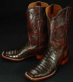 C146 BLACK JACK Crocodile Cowboy Boots Mens 12 B  