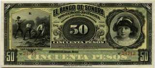 M510r El Banco de Sonora 50 Pesos UNC #5359  