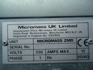 Waters Micromass ZMD Mass Spectrometer  