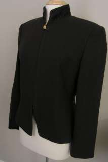 Ellen Tracy Zipper Jacket Brown Size 10 Wool Perfect  