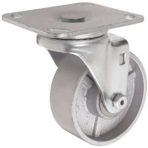  40 Series Plate Caster, Swivel, Urethane on Polypropylene Wheel 