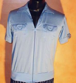 cubecraniums emporium mens vintage shirt zip front short sleeve 