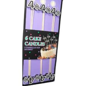  40th Birthday Candle   Cake Decoration Candle: Home 