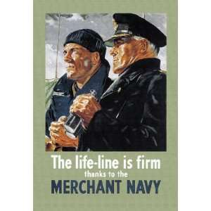   Life Line is Firm Thanks to the Merchant Navy 28x42 Giclee on Canvas