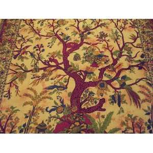   Life Cotton Bed Sheet Artisan Tapestry Decor Wall Hanging: Home