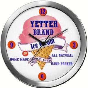  YETTER 14 Inch Ice Cream Metal Clock Quartz Movement 