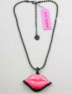 Betsey Johnson lips charms Necklaces Earrings ring Set Free Ship by 