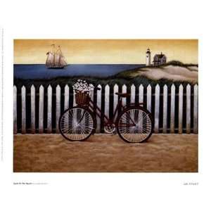  Cycle To The Beach Finest LAMINATED Print Lowell Herrero 