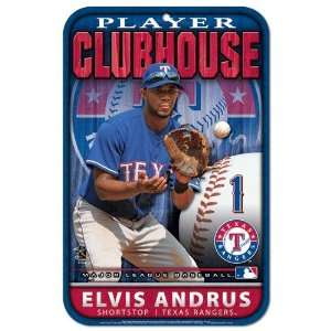 MLB Elvis Andrus Sign 