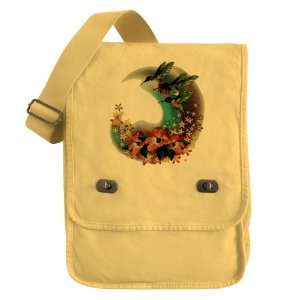   Messenger Field Bag Yellow Hummingbird And Hibiscus: Everything Else