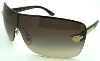 NEW AUTHENTIC VERSACE VE 2119 1002/13 BROWN SUNGLASSES **  