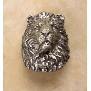 Anne At Home Cabinet Hardware 153 Lion Head Knob Black  