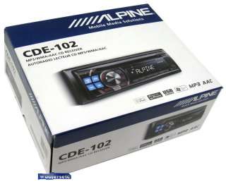 CDE 102 ALPINE CD/MP3/WMA USB IPOD AUX EQ STEREO CDE102  