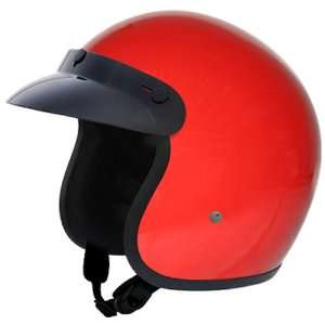  Daytona Cruiser Red 3/4 Open Face DOT Motorcycle Helmet 