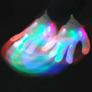 Hip Hop Pop Finger Lighted Up 7 Mode Colorful Flashing Changing LED 