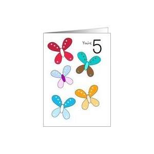  5 Year Old Birthday Card   Butterflies Card Toys & Games