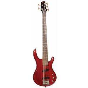  Arbor 5 string Bass Guitar   Transparent Red: Musical 