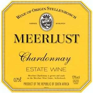  2007 Meerlust Stellenbosch Chardonnay South Africa 750ml 