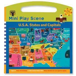    USA States and Capitals Mini Play Scene Sticker Set: Toys & Games