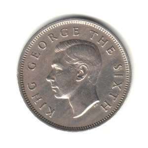  1951 New Zealand Florin (2 Shillings) Coin KM#18 