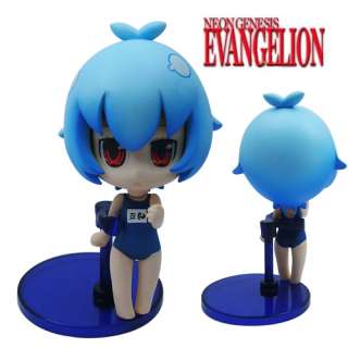 Cute ! Evangelion EVA Rei 10cm Figure Brand New  