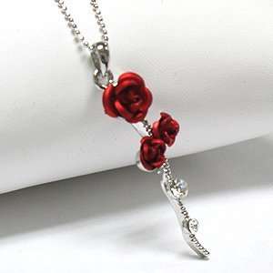  My Love Is Like A Red Red Red Rose   16 Pendant Necklace 