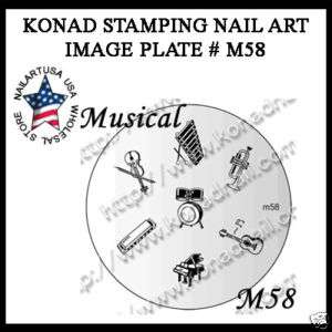 M58 IMAGE PLATE Konad Stamping Nail Art Nails Designs  