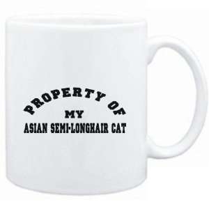 Mug White  PROPERTY OF MY Asian Semi longhair  Cats:  