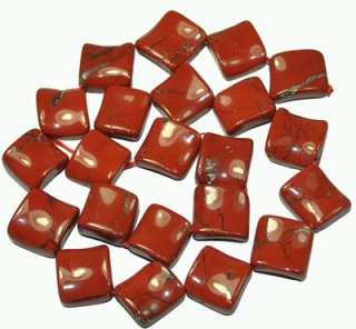 20mm Natrual Wave Square Gemstone Beads 8  