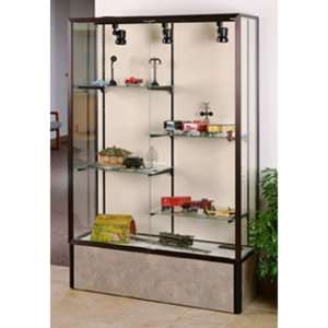 Monarch Series 571 Aluminum Frame Lighted Display Case, Silver Swirl L
