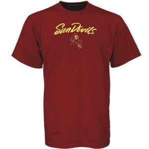  Arizona State Sun Devils Maroon Campus Yard T shirt 