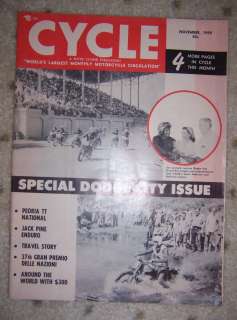 1959 Cycle Magazine Motorcycle Dodge City Peoria TT A  