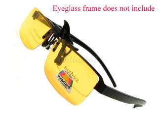 Polarized night vision add on clip for eyeglass frame, easy to use 