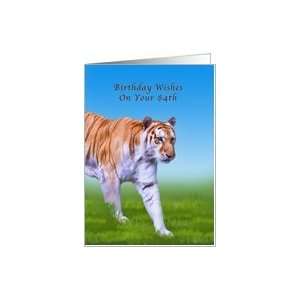  Birthday, 84th, Tiger Walking Card Toys & Games