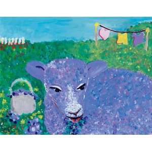  lavender lamb wall art by mary jo olsen: Home & Kitchen