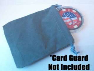 Grey Velvet Bag Pouch for Card Guard, Dice, Jewlery  