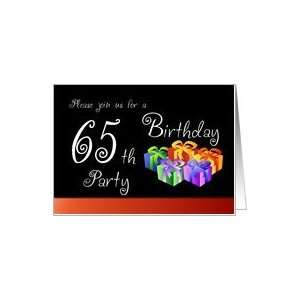  65th Birthday Party Invitation   Gifts Card: Toys & Games