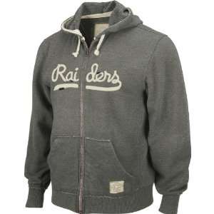  Reebok Oakland Raiders Timeless Full Zip Hooded Sweatshirt 