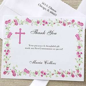   Floral Blessing Custom Printed Thank You Notes