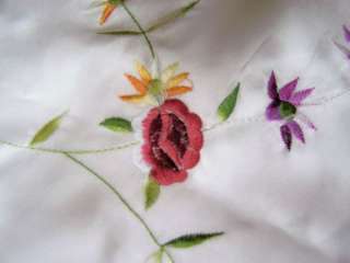 Silk Kimono Caftan Duster Coat White Embroidered 5x New  